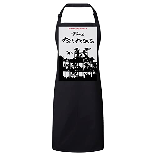 Tablier Cuisine Rétro Birds Idée Cadeau Idéale avec Affiche Anglaise de Film Noir et Blanc