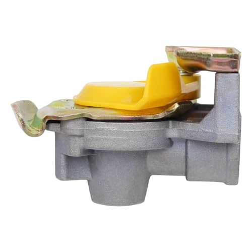 Kupplungskopf M22 mit Ventil Set Druckluftkopf rot gelb M22x1,5 mit Staubkappe für LKW Zugmaschine Traktor Druckluft Motorwagen Zugfahrzeug Landwirtschaft Traktoren Vorrat Bremse Anhänger Auflieger