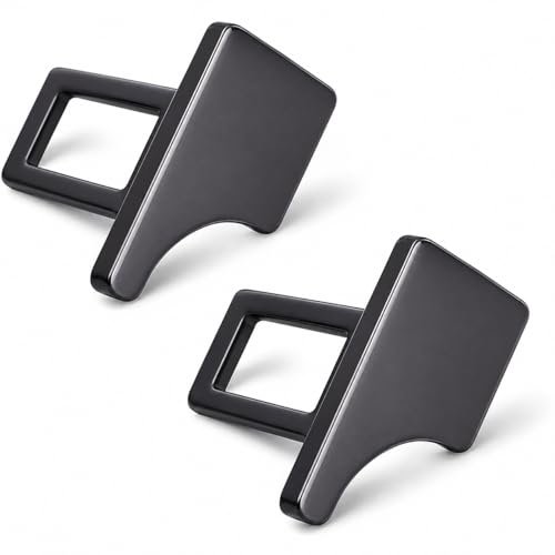 2 Pack of Car Seat Belt Clips Alarm Stopper Hidden Buckle Silencer Metal Suitable for Most Cars and Trucks Auto Parts