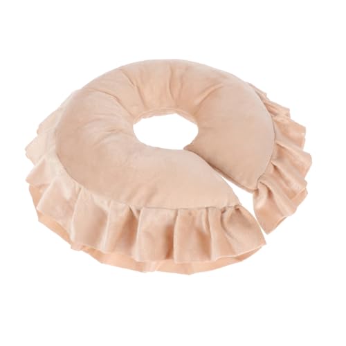 FONDOTIN 美容院専用フェイスダウン枕 型コッピロー まぼこ型快適クッション キャメル色 取り外し可能カバー マッサージや旅行オフィスにも