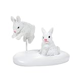 Department 56 Village Accessories Tiny Christmas Bunnies Figurine, 1.3 Inch, White