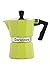 Barazzoni La Caffettiera Colorata Verde 3 Tazze. Prodotto certificato dall'Accademia Italiana Maestri del Caffè.