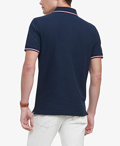 Image of Tommy Hilfiger Men's Short Sleeve Moisture Wicking Stretch Polo Shirt With Quick Dry + Uv Protection