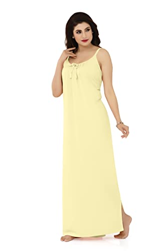 Image of AZO-Free Cotton Hosiery Camisole Nighty - Free Size-2XL