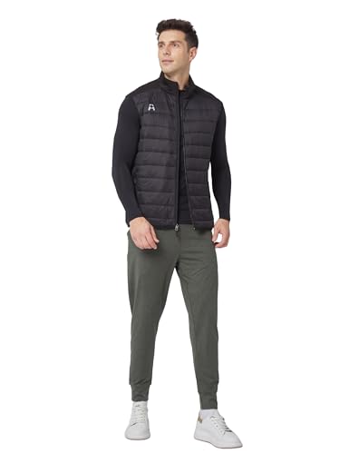 Image of 1a1a Men's Puffer Vest Winter Padded Sleeveless Quilted Jackets for Outdoor Sleeveless Casual Work Travel