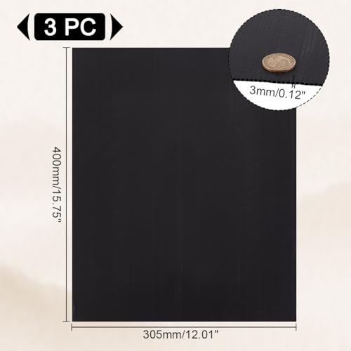 Image of AHANDMAKER 3 Pcs Black Corrugated Plastic Sheets, 12x15.7 Inch Blank Yard Signs, 3mm Thick Corrugated Poster Board for DIY Crafts, Indoor and Outdoor Party Decor