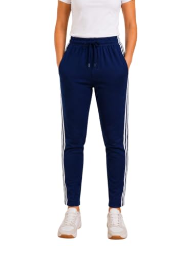 Image of Track Pants for Women with 2 Pockets | 1 Zip Pocket & 1 Open Pocket | Regular Fit Sports Lower for Women's | Gym Running Jogging Workout Casual Wear Track Pant