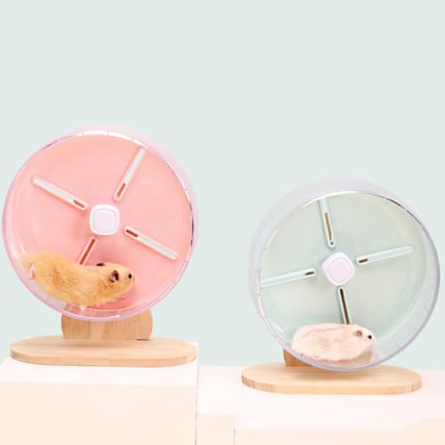 Roue d'exercice stable en bois et abs 20 cm pour petits rongeurs - 4