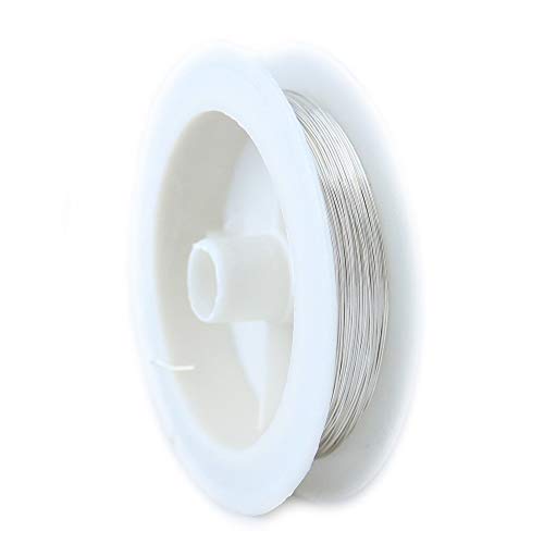 Image of 925 Sterling Silver Wire Half Hard Round Made in USA by CRAFT WIRE (1 Ounce, 30 Gauge)