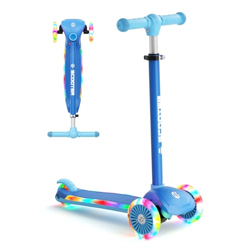XJD Patinete para niños a partir de 3 años, patinete para niños pequeños con 3 alturas ajustables