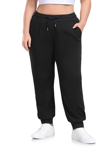 ZERDOCEAN Women's Plus Size Sherpa Fleece Lined Sweatpants Athletic Joggers Thermal Winter Warm Pants Drawstring2