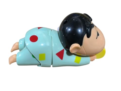 Image of Shinchan Manual Clockwork Toy, 5CM Anime Character, Crawling Push Toy, Children's Birthday Gift Figure, Red and Yellow (Shinchan D)