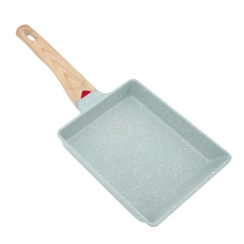 Omabeta Sartén Cuadrada Sartén Planchdddle Aleación de Aluminio sin Palo Incluso Calentamiento para Cocineras Eléctricas de Inducción de Gas