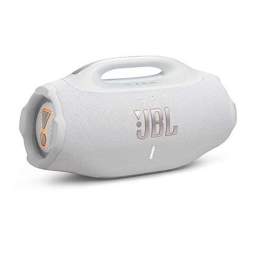 Image of JBL Boombox 4 - Most Powerful JBL Portable Waterproof Speaker with Massive JBL Pro Sound, Up to 34 Hours of Playtime, & Multi-Speaker Connection by Auracast (White)