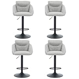 Réglable en hauteur : ce tabouret de bar est équipé d'une barre de levage à gaz pour le réglage en hauteur et d'une poignée de réglage en hauteur pratique sous l'assise, ce qui permet d'ajuster facilement l'assise à la hauteur du comptoir ou de la table pour garantir une position assise confortable.