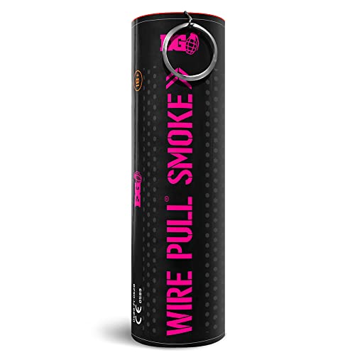 WP40 Smoke Grenade: Wire Pull® Coloured Smoke Flare Bomb Ideal for Weddings ~ Gender Reveal ~ Photography ~ Special Effects (Pink)