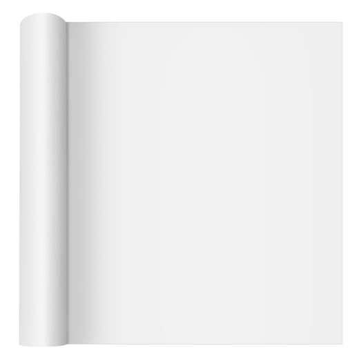 ADERTOS 1 Rollo de Papel de Dibujo Blanco, 43cm*20m Rollo de Papel para Pintar Rollo de Papel Blanco para Manualidades Rollo Papel Continuo 80g/qm Rollo de Papel de Arte para Estudiantes Profesores