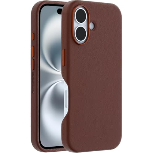 Image of OtterBox iPhone 16 Symmetry Series Cactus Leather for MagSafe - Rich Adobe Brown