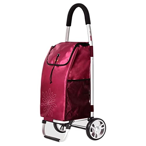 55L Einkaufstrolley für Lebensmittel Oxford Stoff Einkaufstasche Aluminiumlegierung Treppensteigen Einkaufswagen mit 2…