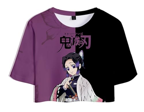 Anime Crop Top T Shirt and Shorts Set Women's 2 Piece Short Sleeve Outfits Girls Active Tracksuit2