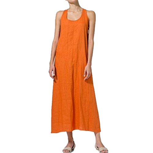 Vestido sin mangas para mujer suelto largo chaleco falda sin mangas de moda para mujer comodidad y elegancia