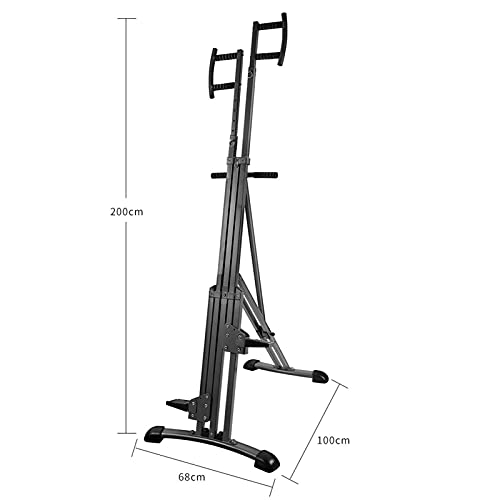 Image of Cardio Exercise Machine Vertical Climber Climbing Machine Heavy Duty Folding Climbing Machine with Adjustable Height and