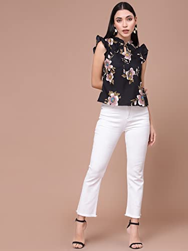 Image of OOMPH! Women's Crepe Floral Relaxed Fit Shirt
