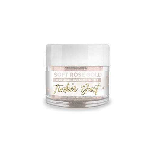Miniatura 2 de Bakell - Brillantina 100% comestible, Tinker Dust, 5 g, color oro rosa claro, vegano, certificado Kosher, para pasteles, cupcakes, paletas, bebidas
