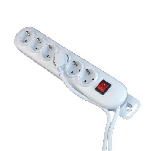 Preisvergleich Produktbild UNITEC White - Line Steckdosenleiste 6-fach mit Schalter
