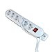 Produktbild UNITEC White - Line Steckdosenleiste 6-fach mit Schalter