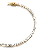 Pearich 14K Gold Filled Cubic Zirconia Classic Tennis Bracelet | Gold Bracelets for Women Girls (14K