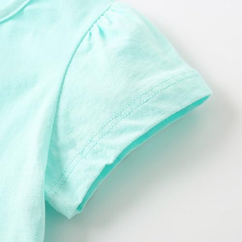 Image of Toddler Girls Bunny T-Shirt Cotton Baby Short Sleeve Easter Outfits Rabbit Shirts Soft Summer Casual Tee Tops
