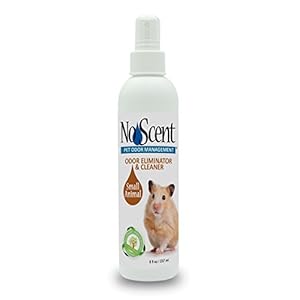 No Scent Small Animal Guinea Pig Cage Cleaner | Hamster & Rabbit Habitat Pet Odor Spray (8 Fl Oz / 237 mL)