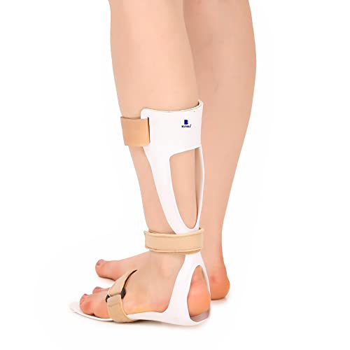 Image of AFO Foot Drop Splint | Ankle & Foot Support Brace for Common Peroneal Nerve Palsy, Hemiplegia & Neurological Conditions | Polypropylene with Velcro Closure (Left, Large, Size 9-10)