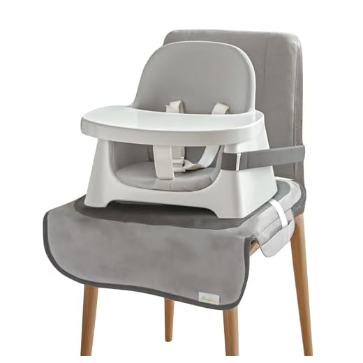 Minnebaby Extra Large Booster Chair Protector Cover, Dining Chair Seat Cover for Booster Seat, Grey
