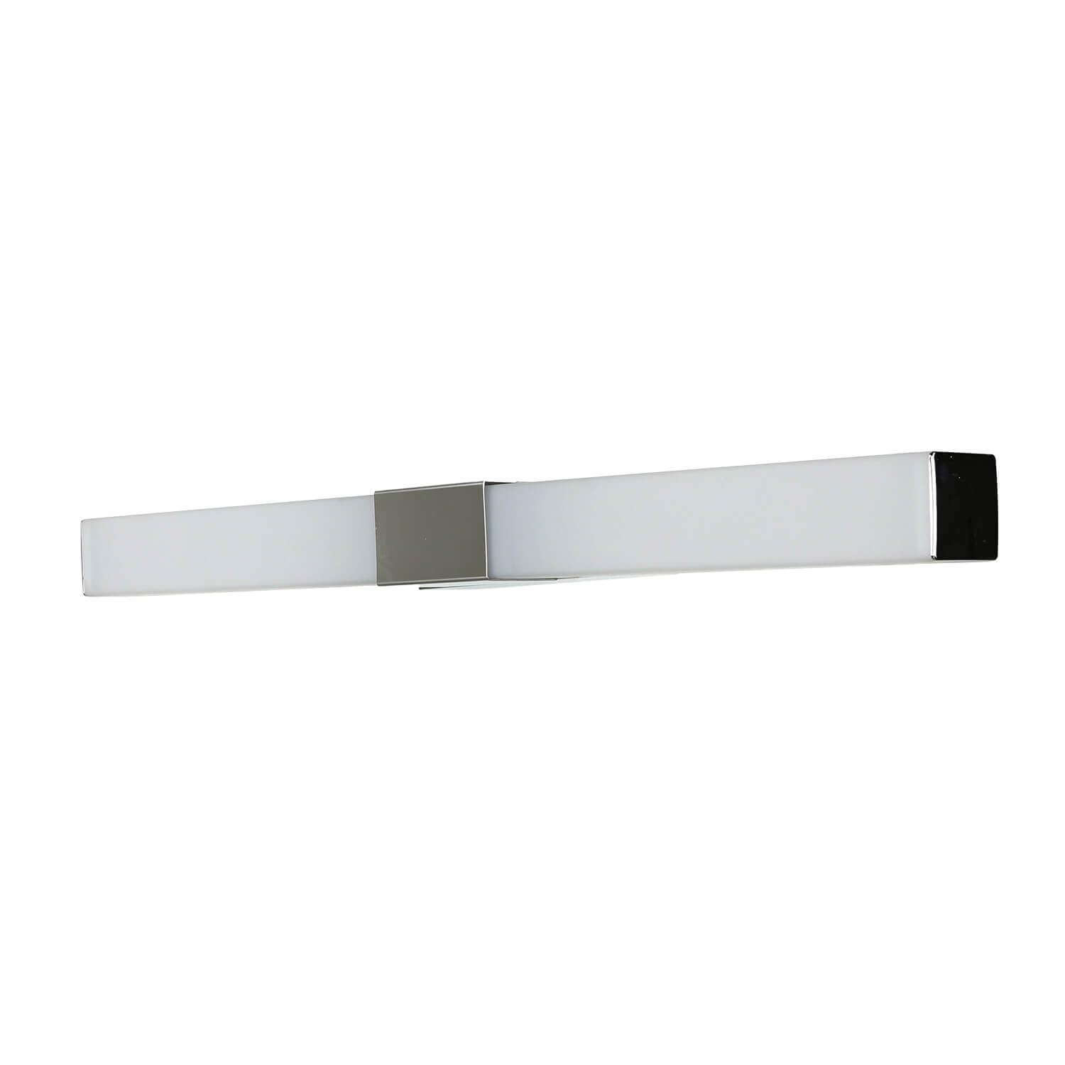 Aplique espejo LED grande 60 cm largo IP44 cromo blanco 4100 K 1010 lm blanco neutro acero inoxidable plástico aplique de pared baño