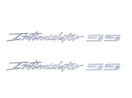Image of 2Pc Intimidator SS Decal Emblems 3D Domed Badges Sticker Nameplate Replacement for SS (Silver)