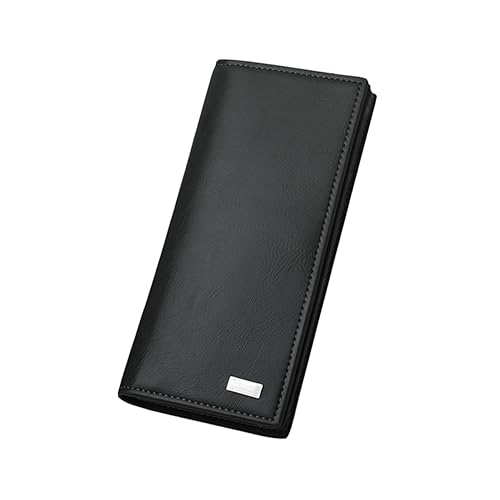 Men's Fashion Pu Leather Wallet Large Capacity Soft Leather Wallet for Credit Cards Cash Id Design for Everyday Use