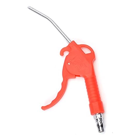 Air Compressor Blower Duster Clean Up Tool Gun 120 mm Long Pistol Grip Plastic Housing Prevent Slippery Nozzle Blower Tool for Pneumatic Cleaning with Intake Connector Tool Cover