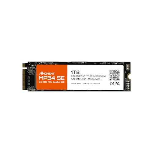 MMOMENT MP34 SE 1TB M.2 2280 PCIe Gen3x4 NVMe1.3 ����SSD (�Ǎ��ő�2100MB/s)