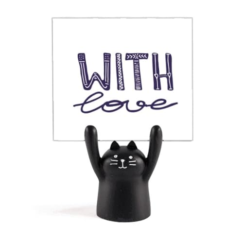 Porte-mémo chat noir With Love pour afficher vos mots doux