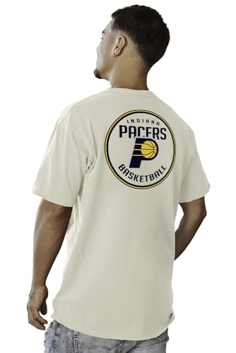Image of Blue 84 NBA Unisex-Adult NBA Officially Licensed T-Shirt Ringspun Front /Back Ivory
