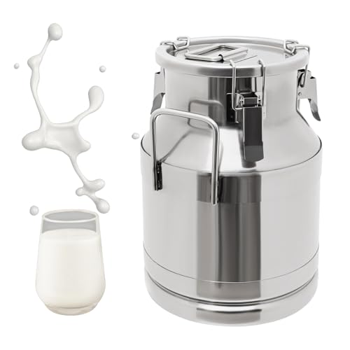 Bidon à lait robuste en inox de 64 litres doté d'un grand couvercle hermétique antichoc