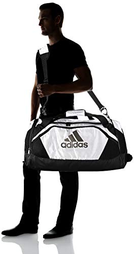 adidas Team Issue II Medium Duffel Bag, White, ONE SIZE