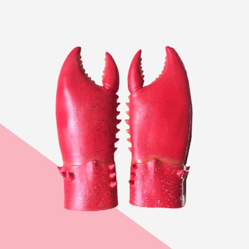 Guantes de escorpión rojos con látex ecológico de gran realismo 7