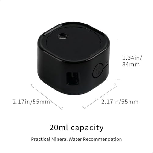 Image of watchget 20ml Coffee Bean Atomizer Rdt Sprayer for Reducing Coffee Power Static with Magnetic base, Portable Electric Nano-Atomizer Rechargeable Espresso Sprayer with Orange Silicone Case, Black