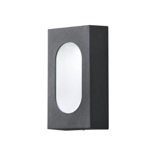 Preisvergleich Produktbild Konstsmide Moderne Konstsmide Catania High Powered LED Wandleuchte, grau lackiertes Aluminium