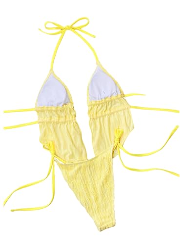 SOLY HUX Women's Halter Tankini Swimsuits Tie Side String Bathing Suit Two Piece Swimsuit2