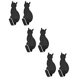 Sosoport Ganchos para Colgar Pared de Acero Inoxidable, 6 Piezas Negro y Gris, Ganchos Adhesivos Fuertes para Toallas, Ropa y Sombreros, Soporte para Baño y Cocina