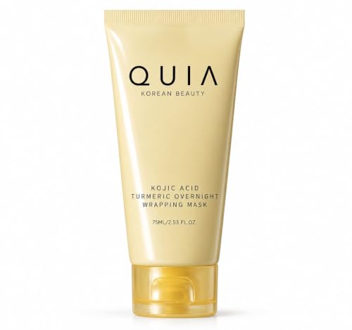 QUIA Turmeric + Kojic Acid Overnight Wrapping Mask – Hydration Mask for Glowing Skin – Evens...